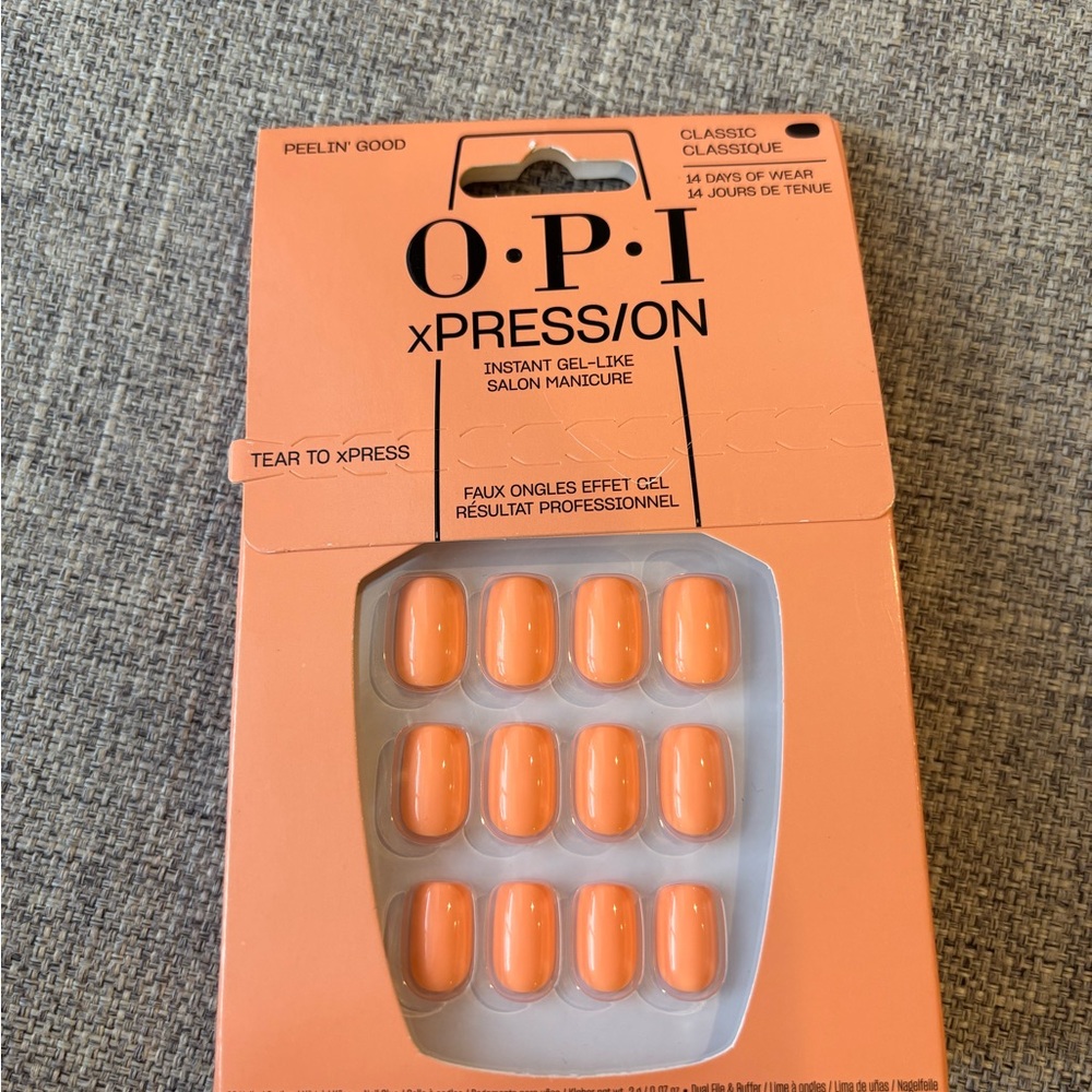 OPI xPRESS/ON Gel-Like Manicure - Classic Orange, Peelin’ Good, NIP